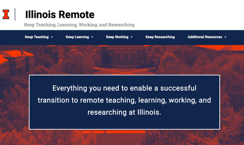 Picture of the Illinois Remote homepage