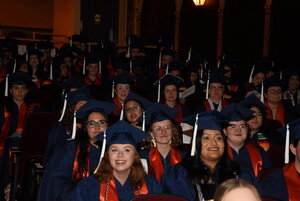 Graduates seated during convocation